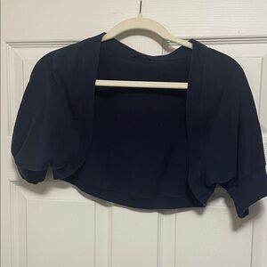 2/$20 Y2K Navy Blue Women's Size Large Shrug to go over tanks & dresses EUC